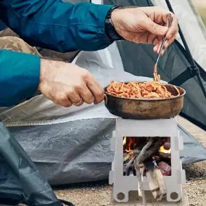 기가 플랫버너 화롯대 티타늄화로대 접이식 장작난로 장작난로 쟁반 캠핑 실버 스노우 감성 바베큐 쟁반 감성캠핑 실버 미니 실버 장작난로 쟁반