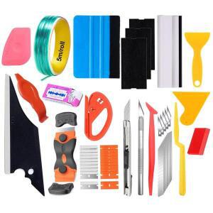 자동차 랩핑 도구 키트 비닐 랩 창문 필름 절단 틴팅 세트 틴트 스퀴지 스크레이퍼