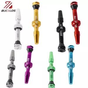 BUCKLOS 자전거 튜브리스 프레스타 밸브 40/44/55/60/65/80/100MM F/V 도로/MTB 용 알루미늄 합금