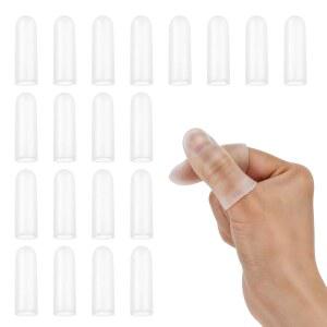 [미국배송] 젤 핑거 코트 20개 실리콘 프로텍터 고무 팁 커버 장갑 보호 숨 쉴 수 있는 손가락 끝 굳은살 물집