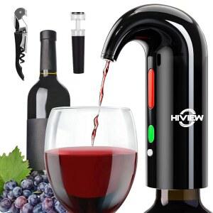 전기 와인 에어레이터, 디스펜서, 에어레이션 및 디캔터 퍼러, 레드 화이트 액세서리, 선물 -블랙