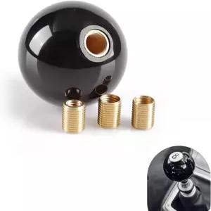 레오 시프트 노브 수동 기어 8볼 당구 라운드 매끄럽고 잡기 쉬운 시프터 헤드 수정 액세서리 3개의 나사