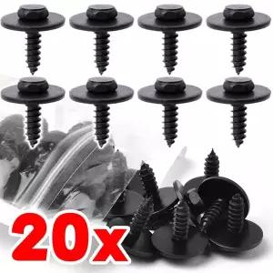 자동차 펜더 범퍼 나사 블랙 메탈 셀프 태핑 스크류 패스너 리테이너 클립 BMW E46 E90 F30 F10 메르세데스