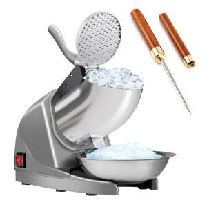 호겔루 아이스 크러셔 면도기 3 블레이드, 픽 286lbs/hr 스노우 콘 기계 380W 빙수 2000rpm 식품 등급 스테인리스 스틸 110V 가정용 메이커