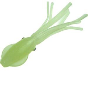 QualyQualy 글로우 오징어 스퀴트 부드러운 플라스틱 미끼 25pcs 야광 꼬리 문어 베이스 소금물 수영 낚시 2.7인치