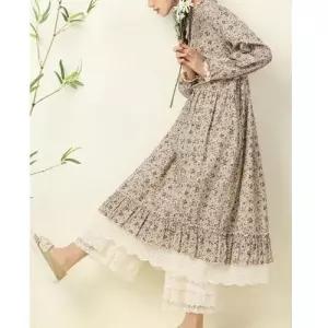 여친 원피스 쉬폰 프로방스 면마 루즈 롱스커트 플라워 프릴 자수 원픽3