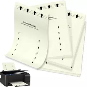 및 잉크젯 복사기 팩스 롤러 청소용 프린터 시트 20개 8.5 x 11인치 스캐너 범용 용지 먼지 이물질 제거