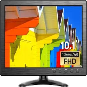 Eyoyo 10.1인치 모니터 1366x768 해상도 HDMI VGA AV BNC USB 입력을 지원하는 소형 PC CCTV 카메라