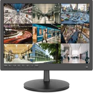 ZOSHING 17인치 모니터 벽걸이 USB/풀 포맷 비디오 재생 지원 CCTV AV/HDMI 입력/VGA/헤드폰 출력 내장