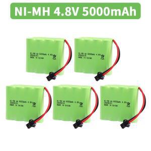AA NiMH 4.8V 5000mah 배터리 Rc 장난감 자동차  로봇 보트 총 Accessorie 업그레이드 고용량 충전식 팩