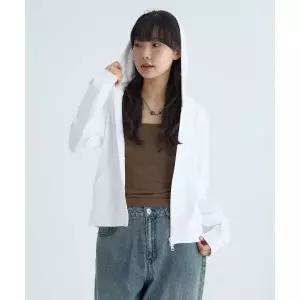 매장정품 코드그라피 CGP (우먼) 라이트 웨이트 후드 집업-오프 화이트 CBFSWTC102OW 688941