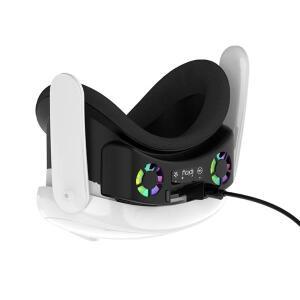 냉각 선풍기 있는 얼굴 커버 인터페이스 라디에이터 RGB 라이트 쿨 마스크 누수  코 패드 메타 퀘스트 3