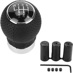 GAOLAOSY 자동차 기어 변속 노브 6단 수동 교체 유니버설 가죽 볼 오토 액세서리6단 스틱 R 차량 변속기