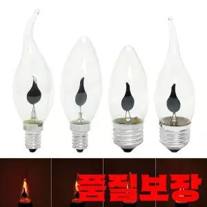 220V 크리 에이 티브 LED 불꽃 램프 3W E14 E27 필 라 멘 트 전구 빈티지 화재 깜박이는 빛 바 홈 장식