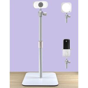 [미국배송] 엘가토 페이스캠-네오 페이스캠 MK.2 웹캠 / 웨이브 3 DX 키라이트 네오 미니와 호환되는 에이스테이큰 화이트 테이블탑 스탠드 삼각대 홀더