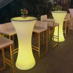 루프탑 테이블 LED 술집 라운지 와인바 스탠딩 조명 탁자
