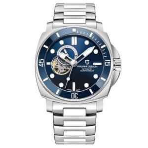 [미국배송] 타이벌리 파가니 디자인 남성용 자동 시계 투어빌론 스켈레톤 패션 아날로그 손목시계 NH39 무브먼트 200M 방수 나일론 스트랩 발광