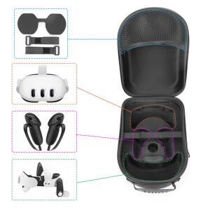 하드 스지 박스 렌 커버 드롭 휴대용 가방 메타 퀘스트 3 VR 헤드셋 컨트롤러용 숄더 있는 케이블