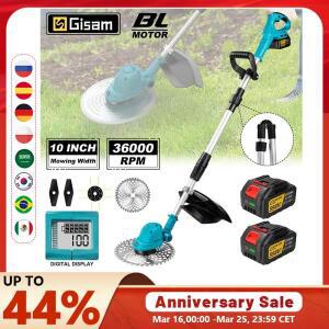 기삼 10인치 브러시리스 전기 접이식 잔디깎이 무선 정원 트리머 제초 전동 공구 (마키타 18V 배터리 호환)