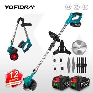 요피드라 전기 잔디 깎는 기계 무선 정원 절단기 트리머 100-135 길이 커터 파워 툴 마키타 18V 배터리 핀
