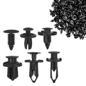 [미국배송] 200PCS 자동차 리테이너 클립 플라스틱 패스너 키트 클립 푸시 범퍼 리벳 6사이즈 차체 범퍼 대부분의 자동차를 위한 범용 패널 펜더