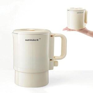 프리미엄 여행 친화적인 접이식 전기 주전자 - 커피, 차 및 인스턴트 음료, 캠핑, RV 트립 호텔 숙박을 위한 휴대용 공간 절약 설계, 미국 플러그가 포함된 21온스 온수 보일러