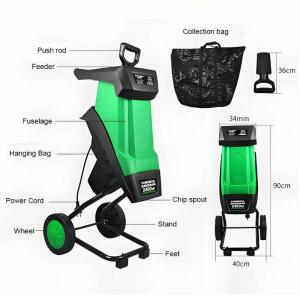 YI 전기 잎 분쇄기 수동 나무 2400W 고출력 정원 도구 가지치기