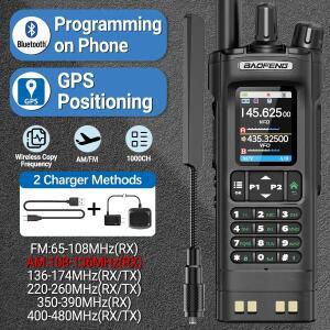 BAOFENG UV-32 워키 10W GPS 장거리  블루투스 무선  주파수 -c 휴대용 양방향 라디오