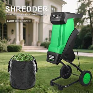 2400W 고출력 전기 잎 분쇄기 수동식 나무 정원 도구