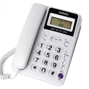 발신자표시 유선전화기 화이트 액정 가나다100