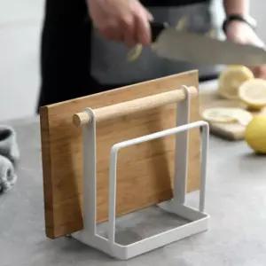 스틸 도마거치대 화이트 주방정리 도마꽂이 2구