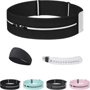 여성용 및 남성용 러닝 벨트 조절 반사 없음 위한 방수 헤드밴드와 허리 모든 홀더 함께 휴대폰에 달리기