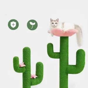 고양이 스크래쳐 기둥형 나무 장난감 내마모성 보풀방지 반려묘 인테리어 원목캣타워