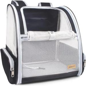 여행용 고양이 캐리어 백팩 개 통풍형 반려묘 강아지 새 토끼 백팩블랙