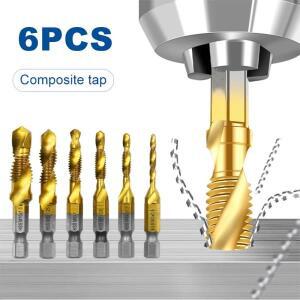 6개 멀티 기능 HSS 드릴링 탭핑 통합 스파이럴 핸드헬드 전동 도구 챔퍼 머신 복합