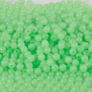 신진창 100개 녹색 야광 낚시 구슬, 어두운 미끼 미끼로 3mm 원형 야광, 액세서리