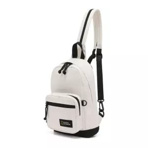 [매장정품] 내셔널지오그래픽 슬링백 아이보리 아이콘 디자인 여성 미니 가방