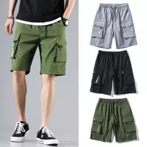 [하프클럽/]고무줄 밴딩 팬츠 남성 5부 카고 바지 여름 캐주얼
