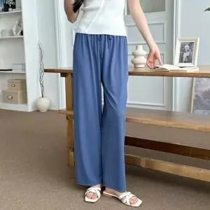 [하프클럽/]시원한 여자 아이스바지 와이드 면팬츠 여름 쿨팬츠