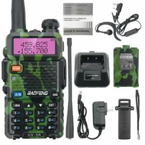 Baofeng UV-5R 양방향 라디오 5W VHF 듀얼 밴드 136-174 MHz 400-520 FM 송수기 햄 위장 워키 USB EU 미국