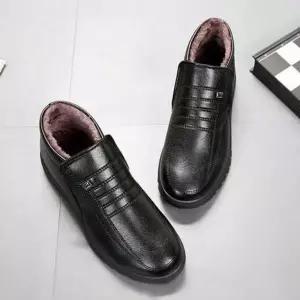 [하프클럽/]수트방한구두 남성유광정장털신발 패션캐쥬얼