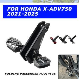 혼다 XADV 750 XADV750 2025 오토바이 액세서리 후면 페달 풋 스탠드 접이식 발판 승객 Footpegs