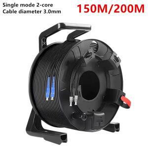 야외 TPU 장갑 섬유  코드 단일 모드 2 LC ST PCD235 케이블 릴 방수  150m/200m