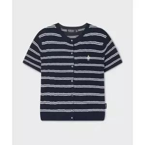 매장정품 WHO.A.U Steve R-neck Cable Short Sleeve Cardigan / WHCKG2412F