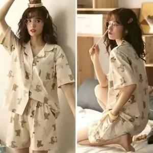 [하프클럽/]여름잠옷 아동 스케치 곰돌이 파자마세트