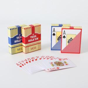 유연한 방수 플레잉 카드 PVC 플라스틱 스크럽 포커 클럽 매끄러운 대형 글꼴 텍사스 홀덤  게임용