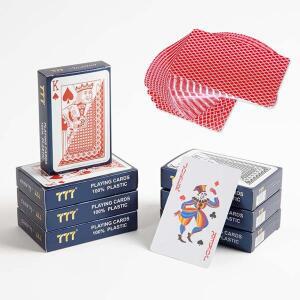 좁은 플라스틱 플레잉 카드 두꺼운 30 실크 PVC 프로스트 포커 방수 대형 폰트 탁상 게임