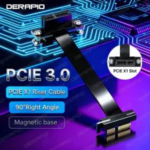 90도 직각 PCIE X1 라이저 케이블 8Gbps 3.0 to 확장 카드 리본 익스텐더 PCI 익스프레스 1x용