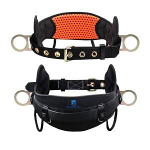 FHFallArrest 안전 하네스 클라이밍 벨트 - 통풍 및 습기 흡수 허리 패드와 2개의 측면 D-링이 있는 텅 버클 작업 위치 지정 구속용 개인 낙상 보호