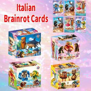 무작위 1  이탈리아 Brainrot 컬렉션 카드 Tungtungtung Sahur Tralalero 배틀 게임 트렌드 장난감 생일 선